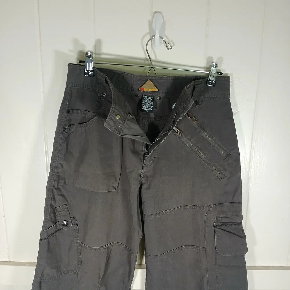 Kikwear Cargo Pants Mens 30 Gray Wide Leg Rave Dance Y2K Streetwear 12111-HT